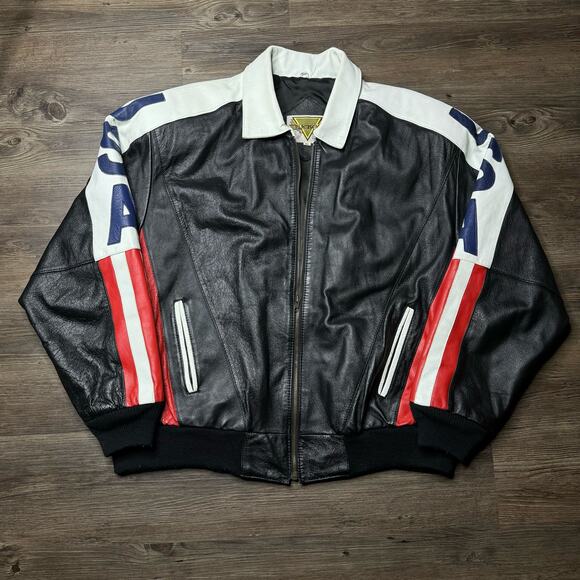 VINTAGE 90’s USA LEATHER JACKET PHASE 2 (SZ XL)